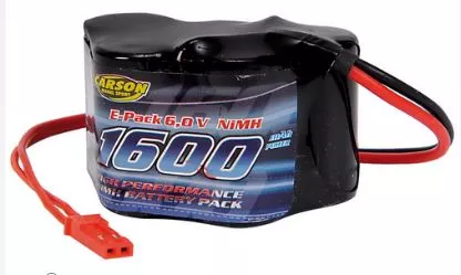 Carson 500608104 accu Ni-Mh 6 v 1600 mAh pour récepteur connecteur BEC