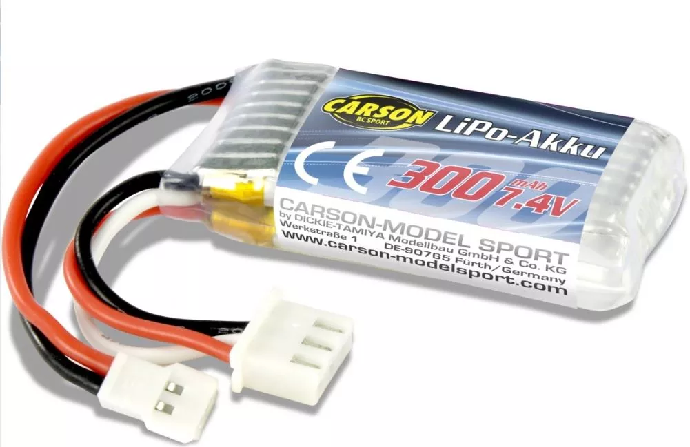 Carson 500608169 Accu li-Po 2S 7,4 V 300 mAhV 600 mAh