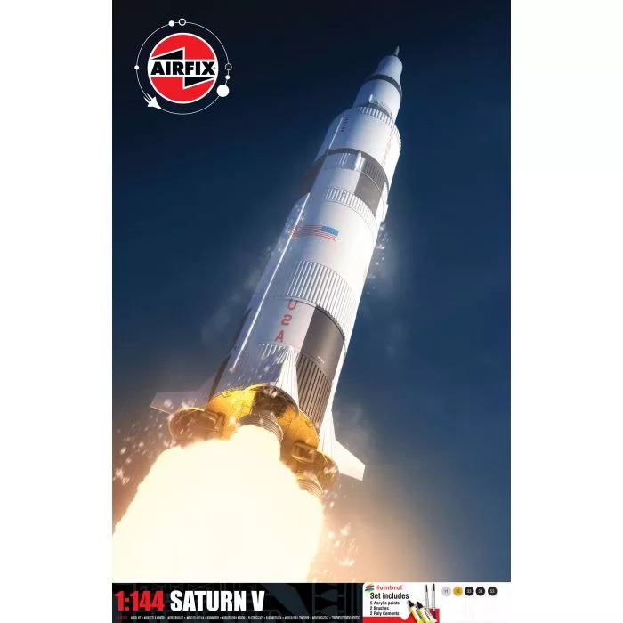 Airfix 50201 1:144 fusée Saturn V avec peintures, colle et pinceaux