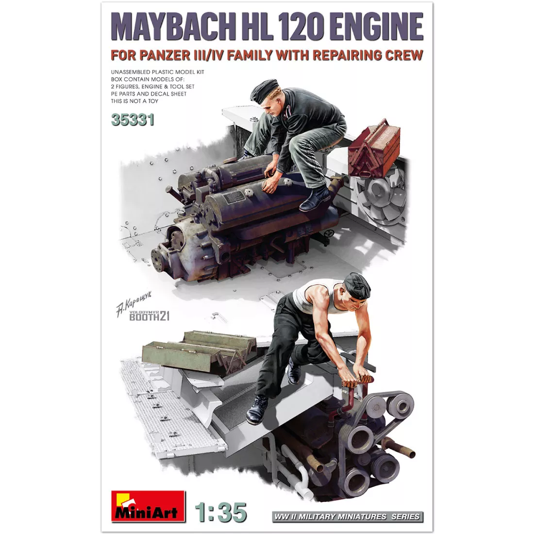 MiniArt 35331 1:35 moteur Maybach HL 120 avec personnel