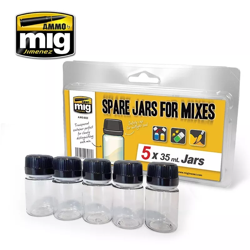 Ammo MIG Big jars for mixes (5x 35ml)