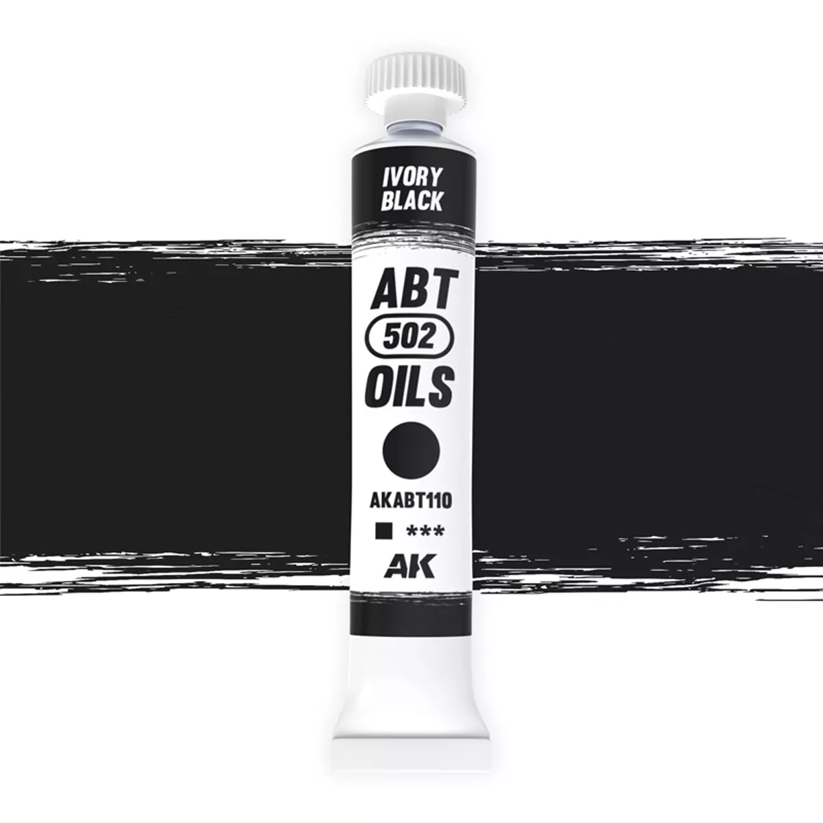 AK Interactive ABT502 Ivory Black Oil 20ml