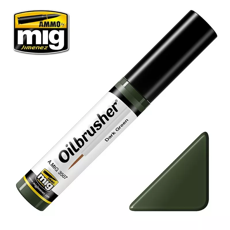Ammo MIG Oilbrusher Dark Green 10mL
