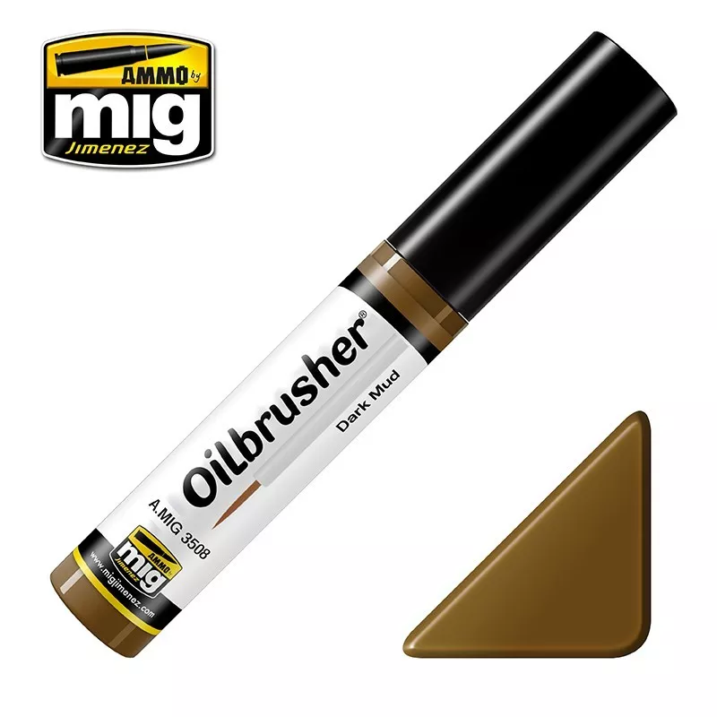 Ammo MIG Oilbrusher Dark Mud 10mL