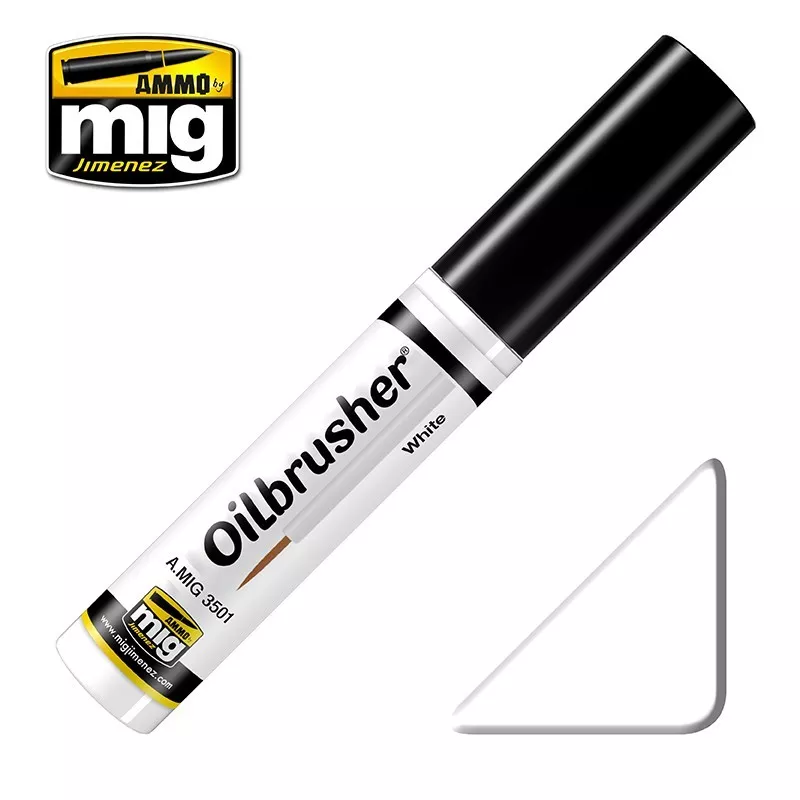 Ammo MIG Oilbrusher White 10mL