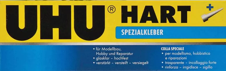UHU 45510 Hart 35 g 33 mL en boîte idéale pour hobby, le bois et d'autres matériaux