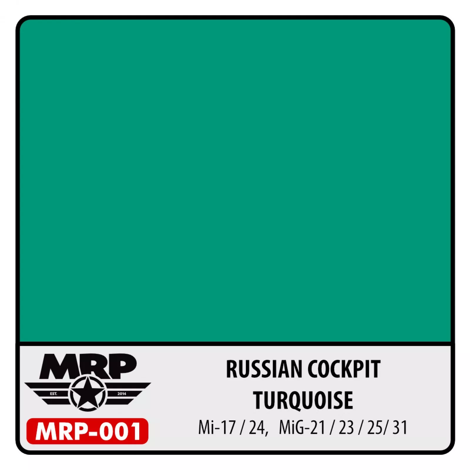 MRP Russian Cockpit Turquoise (Mi17, Mi24, Mig21, Mig23, Mig25 & Mig31) 30ml