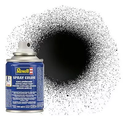 Revell 34107 noir brillant spray acrylique 100 ml