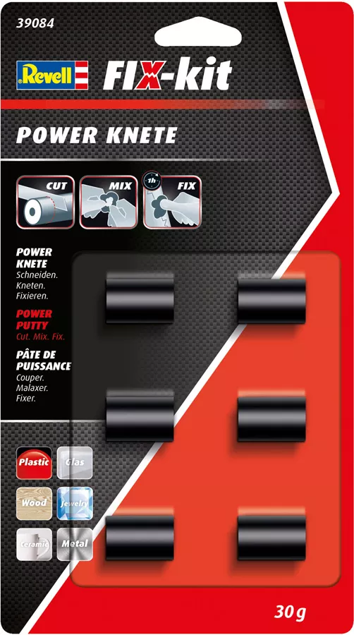 Revell 39084 Mastique bi composant ; couper, malaxer, fixer (6 pièces)