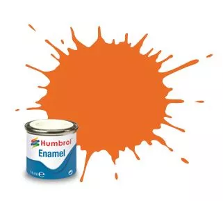 Humbrol 46 émail orange mat 14 ml