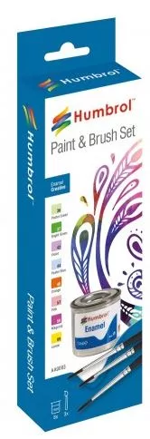 Humbrol AA9063 set création de 8 peintures et 3 pinçeaux