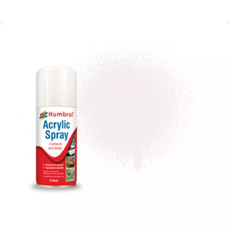Humbrol AD6022 spray acrylique blanc brillant  150 mL
