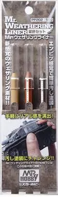 Mr Hobby PP202 Weathering liner mud set, 3 coloris