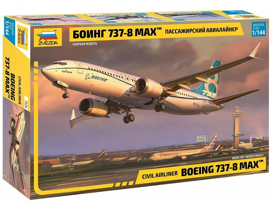 Zvezda 7026 1:144 B-737-8 MAX