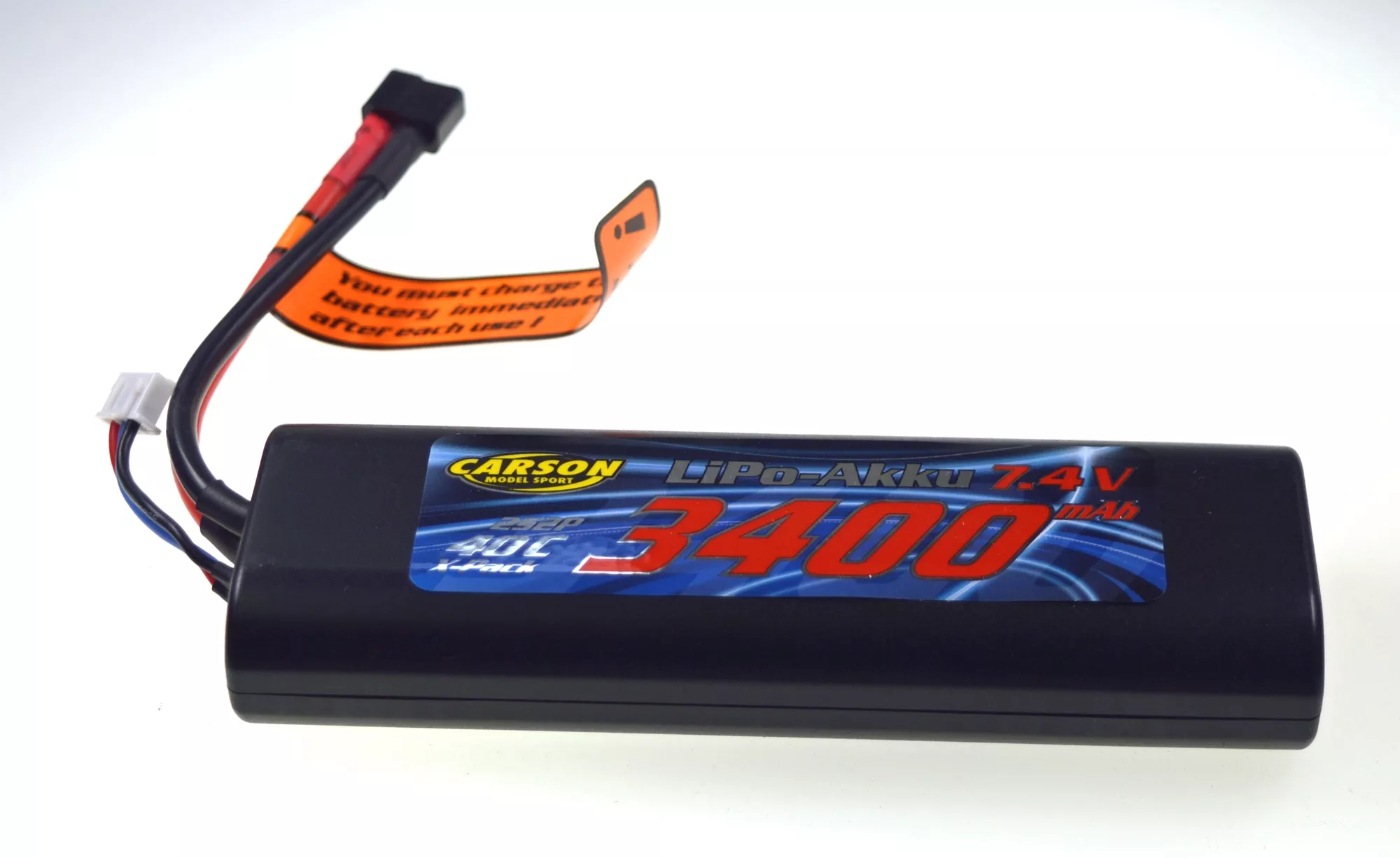 Carson 500608098 accu Li-Po 3400 mAh 7,4V 40C fiche DEAN