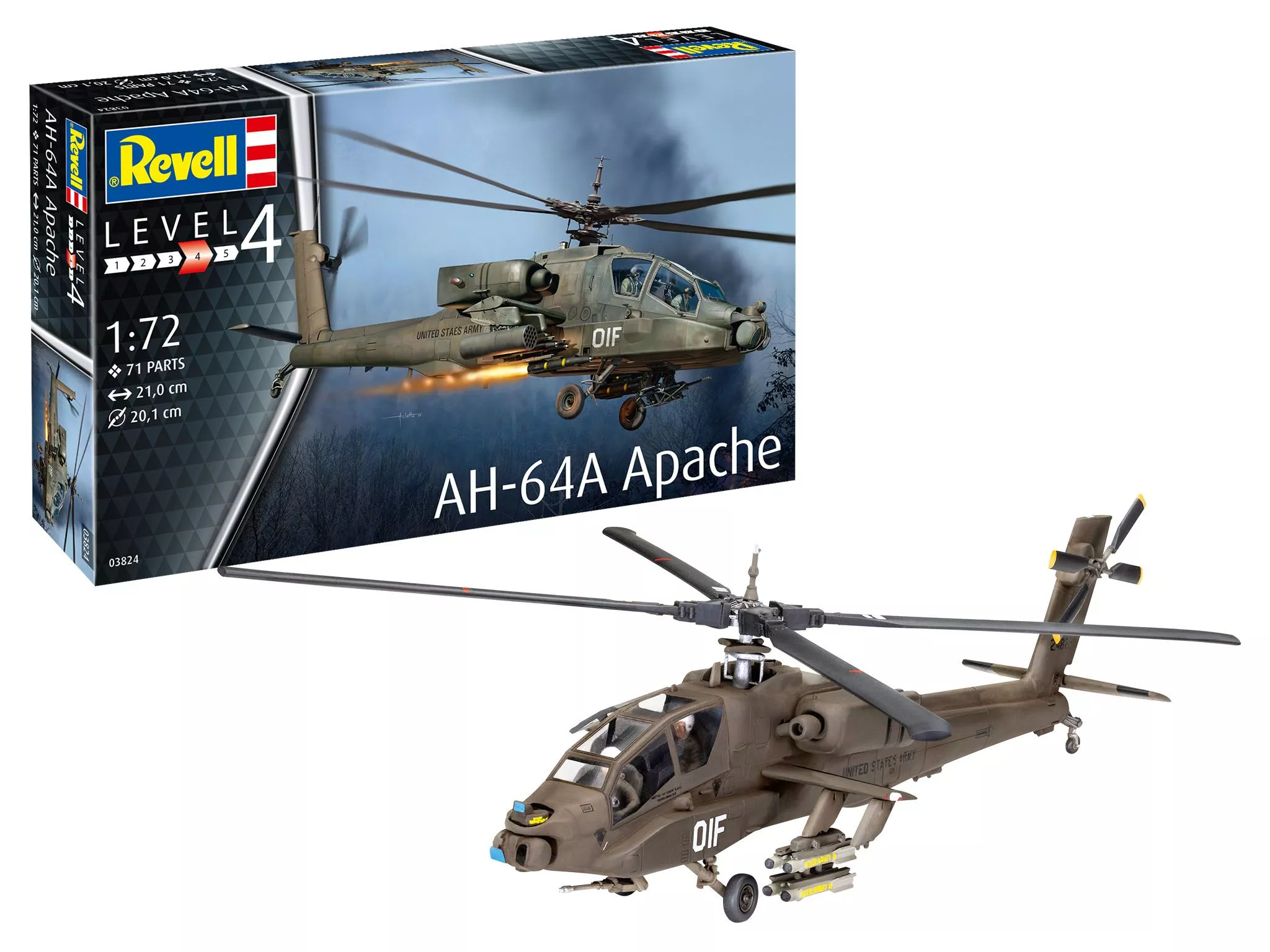 Revell 3824 1:72 AH-64A Aooache