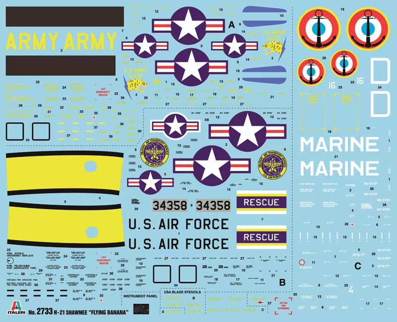 Italeri 2733 1:48 H-21C Shawnee flying banana