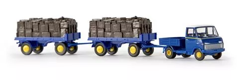 Brekina 37605 HO Hanomag avec 2 remorques