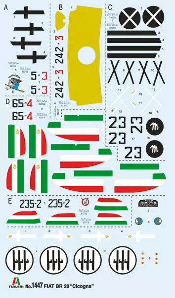 Italeri 1447 1:72 Fiat BR.20 Cigogna