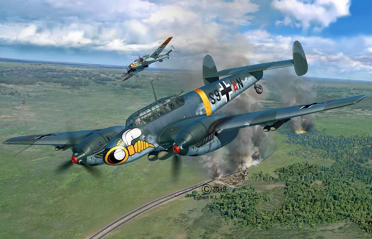 Revell 04961 1:32 Messerschmitt Bf110 C-2. C-7