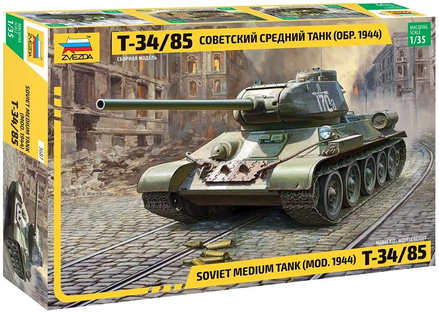 Zvezda 3687 1:35 char T-34-85