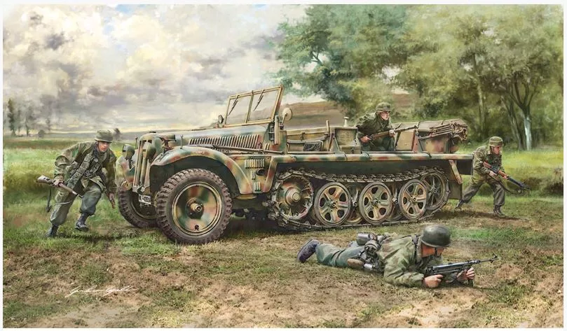 Italeri 6561 1:35 Sd.Kfz. 10 Demag D7 avec 4 figurines