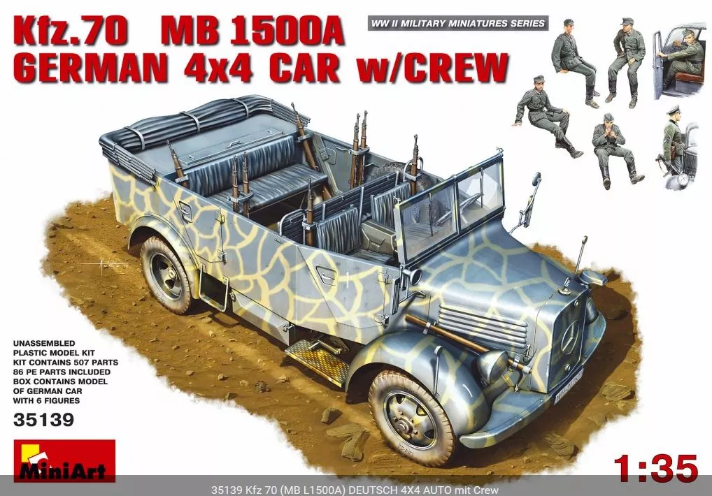 MiniArt 35139 1:35 Kfz.70 MB 1500A véhicule 4 x 4 avec personnels