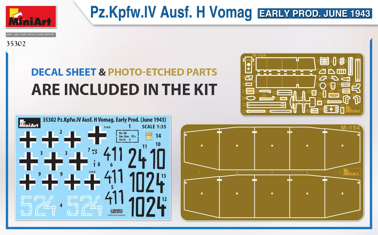 MiniArt 35302 1:35 Pz.Kpfz.IV Ausf. h Vomag early prod juin 1943