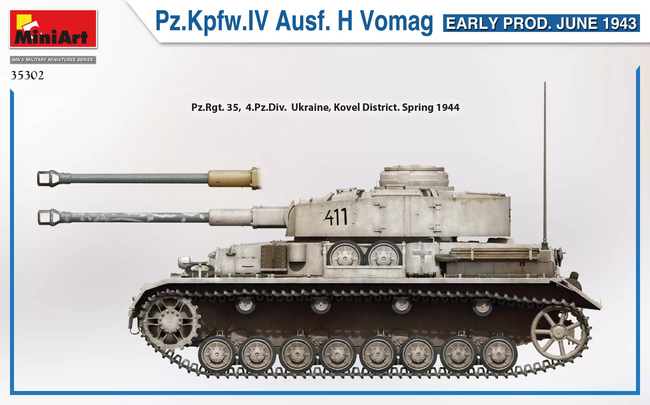 MiniArt 35302 1:35 Pz.Kpfz.IV Ausf. h Vomag early prod juin 1943