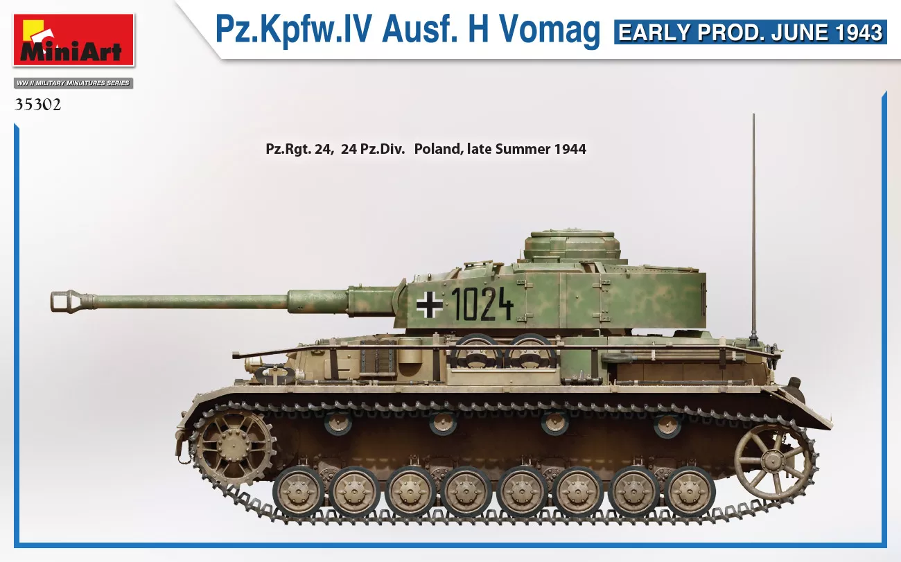 MiniArt 35302 1:35 Pz.Kpfz.IV Ausf. h Vomag early prod juin 1943