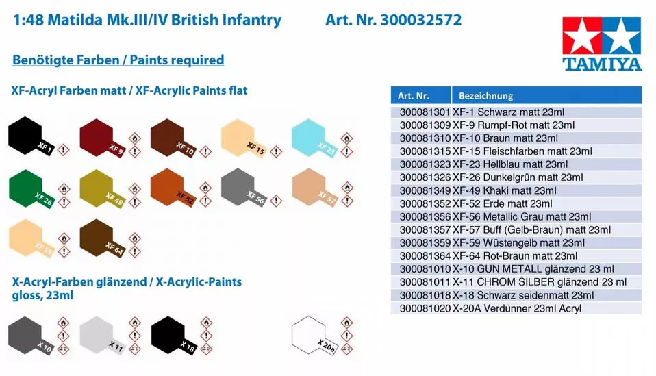Tamiya 32572 1:48 Matilda Mk.III-IV