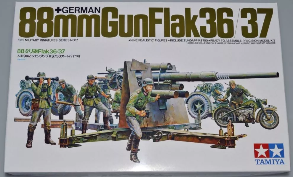 Tamiya 35017 1:35 canon DCA 88 mm Flak36-37