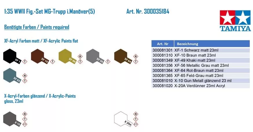 Tamiya 35184 1:35 german machine gun crew