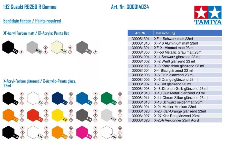 Tamiya 14024 1:12 Suzuki RG250