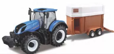 Burago 1844060 1:32 tracteur New Holland avec remorque