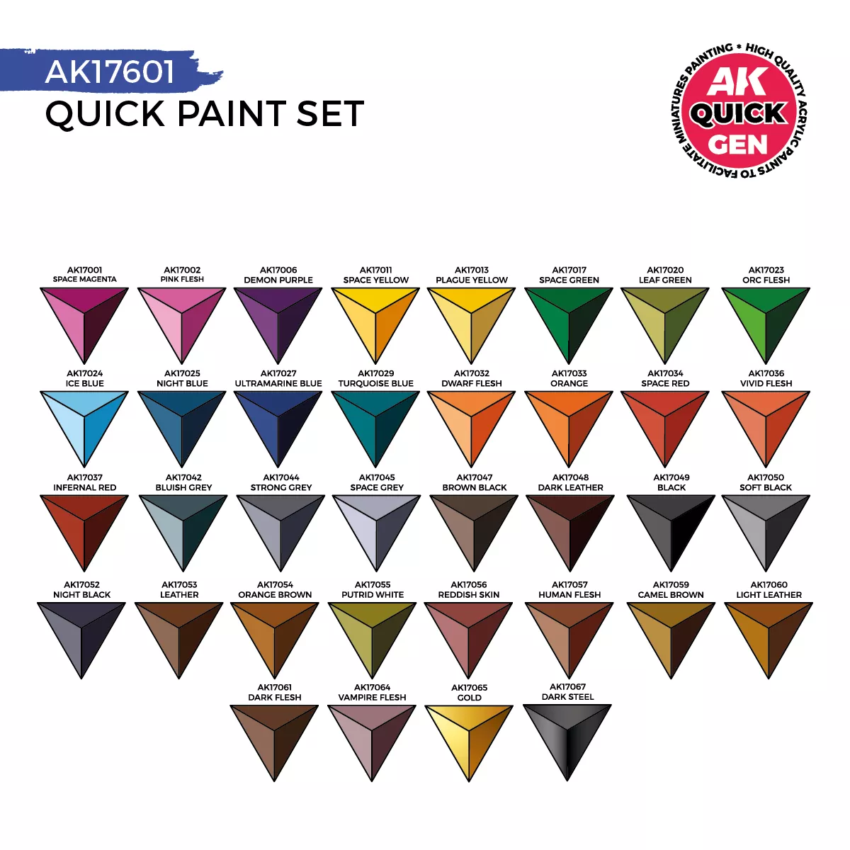 AK Interactive Quick Paint Set 36 Quick GEN COLORS