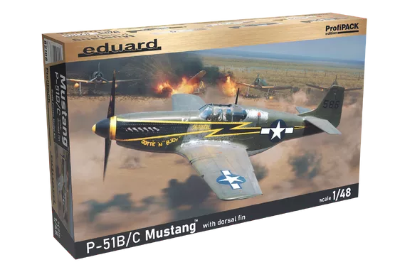 Eduard 82108 1/48 P-51B/C Mustang with dorsal fin ProfiPACK