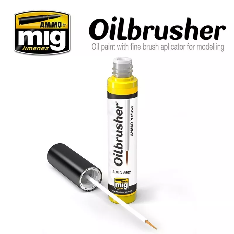 Ammo MIG Oilbrusher Ammo Yellow 10mL