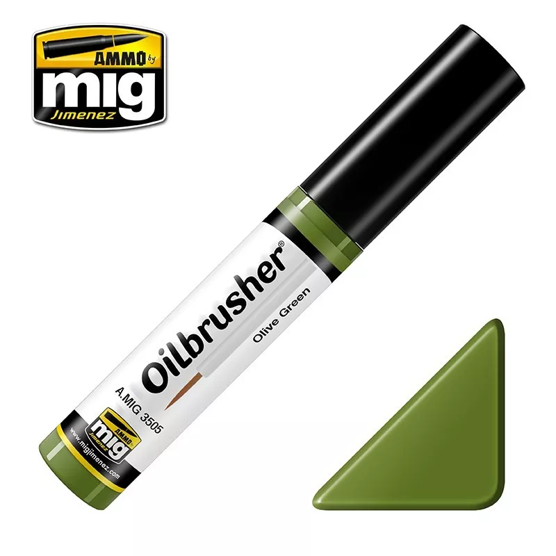 Ammo MIG Oilbrusher Olive Green 10mL
