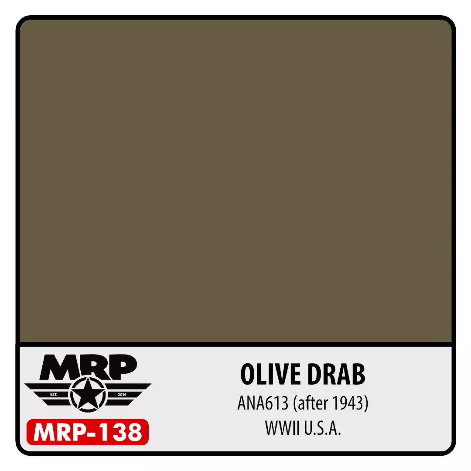 MRP Olive drab AN613 (after 1943) WWII USA 30ml
