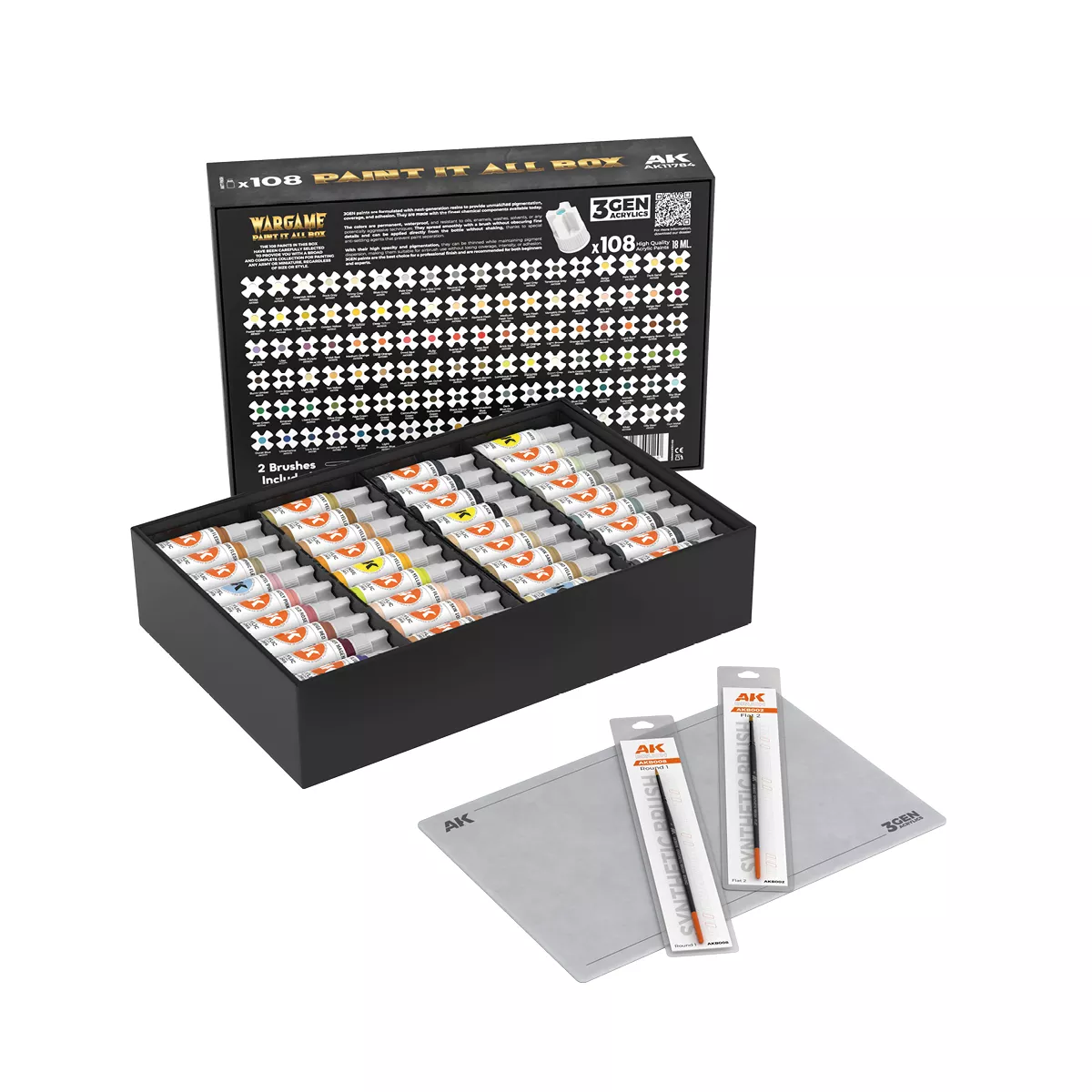 AK Interactive 3Gen Acrylics Wargame set 72 paints