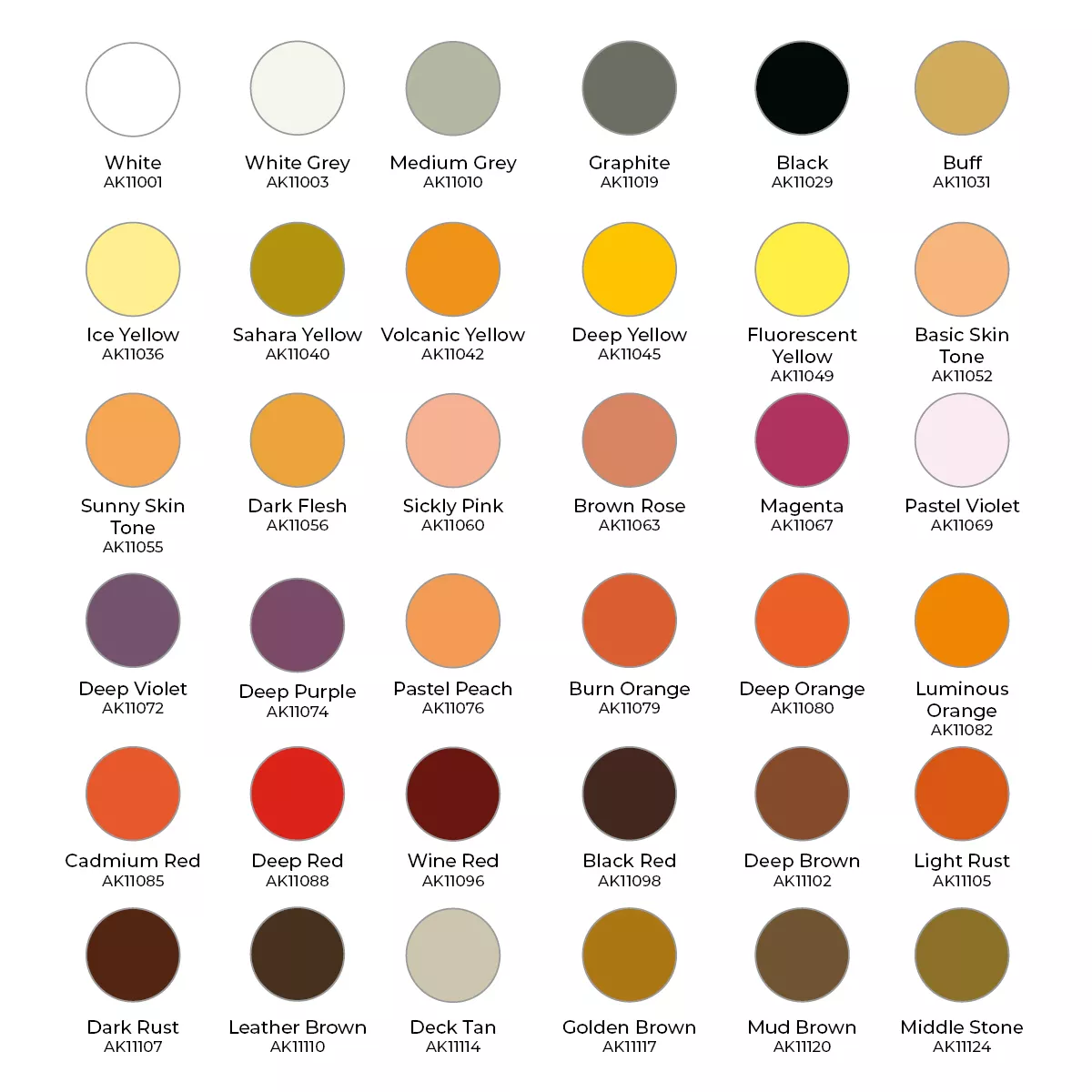 AK Interactive 3Gen Acrylics Wargame set 72 paints