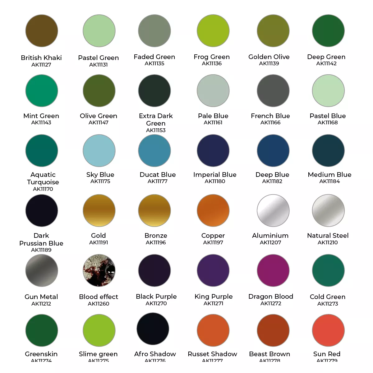 AK Interactive 3Gen Acrylics Wargame set 72 paints