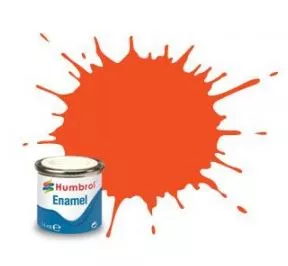 Humbrol 1322 émail clear orange 14 mL
