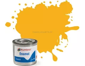 Humbrol 154 émail jaune mat 14 mL