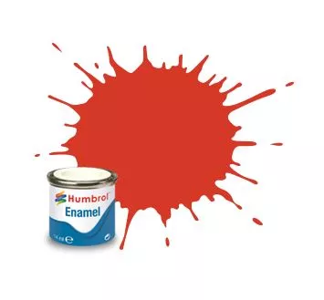 Humbrol 174 émail rouge signal 14 mL