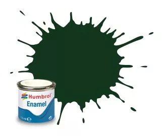 Humbrol 195 émail vert fonçé satiné 14 mL
