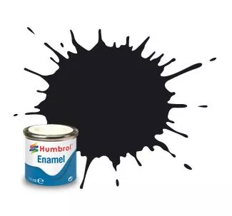 Humbrol 21 émail noir brillant 14 mL