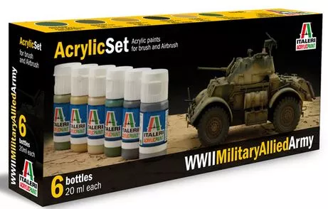 Italeri 440AP set de 6 coloris acrilique aqua véhicules alliés WWII