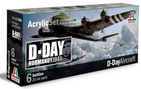 Italeri 445AP set de 6 coloris acrilique aqua D day aircraft WWII